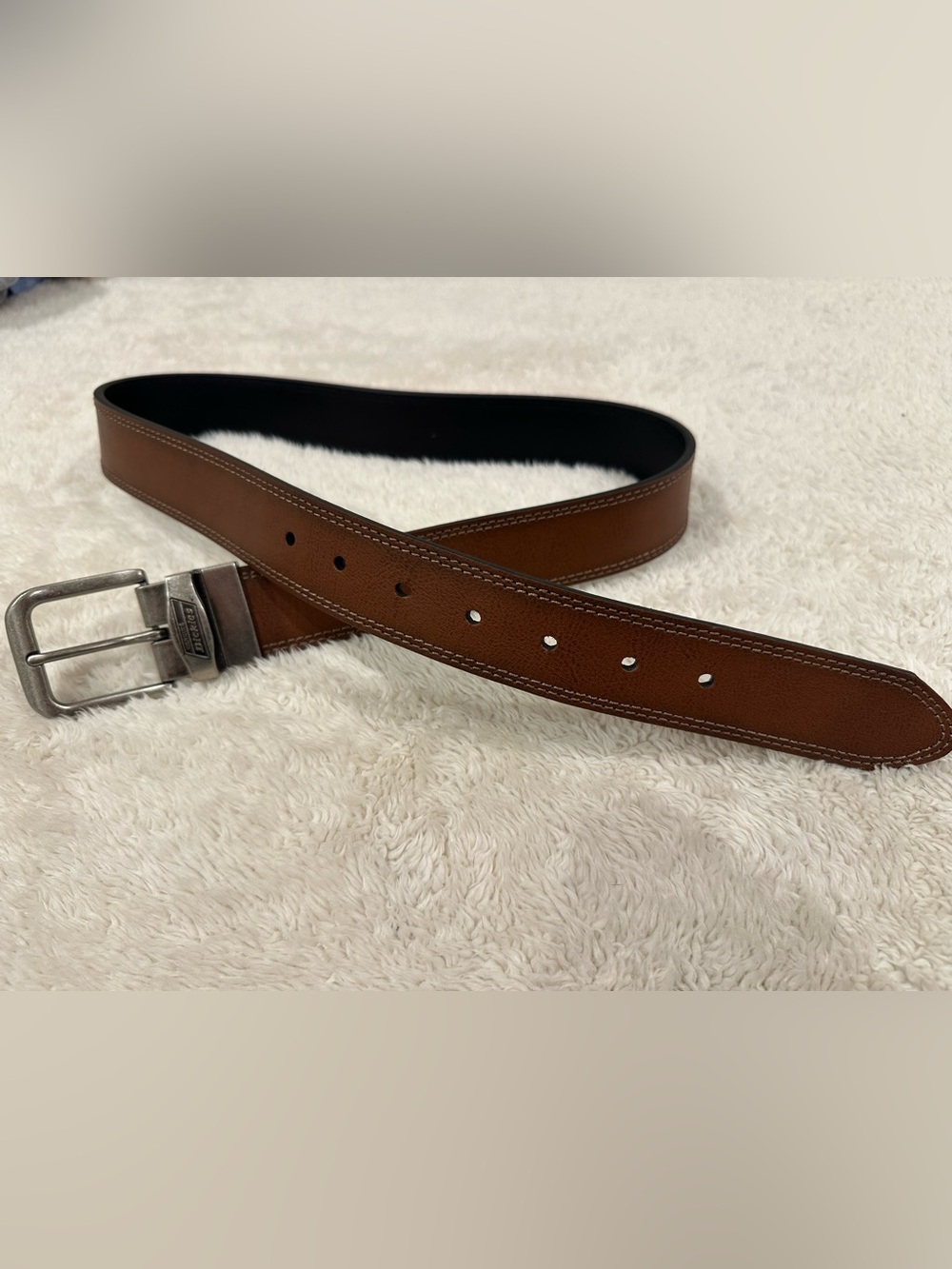 Men’s Dickie’s Genuine Leather Brown Belt 1.5” wide Sz 34/85